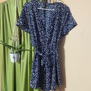 Blue Shorts Romper